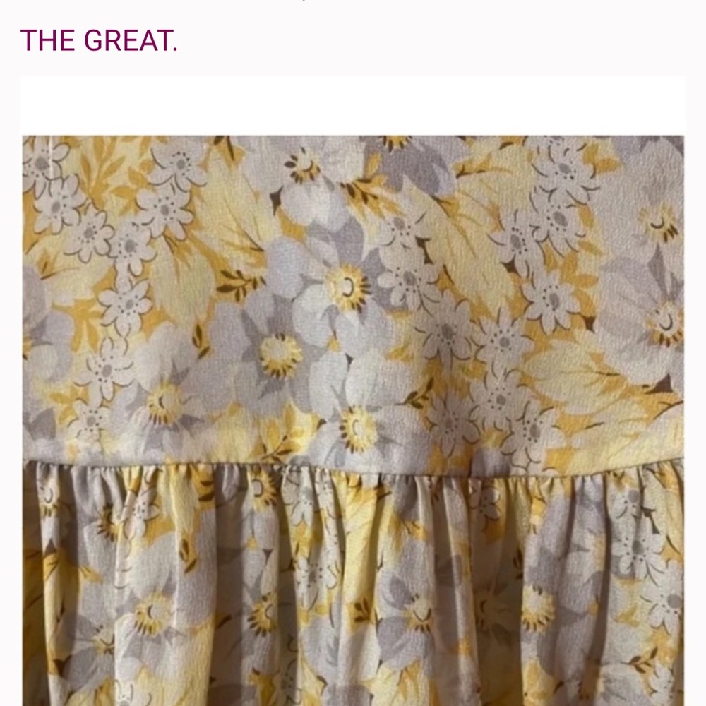 THE GREAT โThe Duskfallโ blouse in floral Print silk size 0/Xs